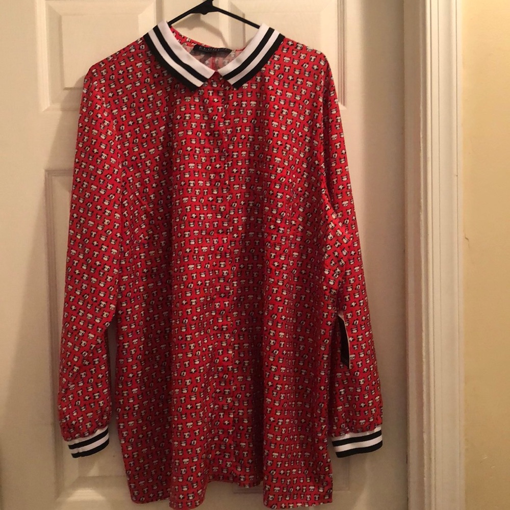 Cat print blouse